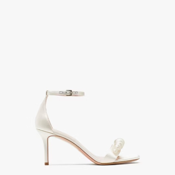 Kate Spade Avaline Cream Pearl-Adorned Ankle Strap Heels - Picture 11 of 13